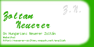 zoltan neuerer business card